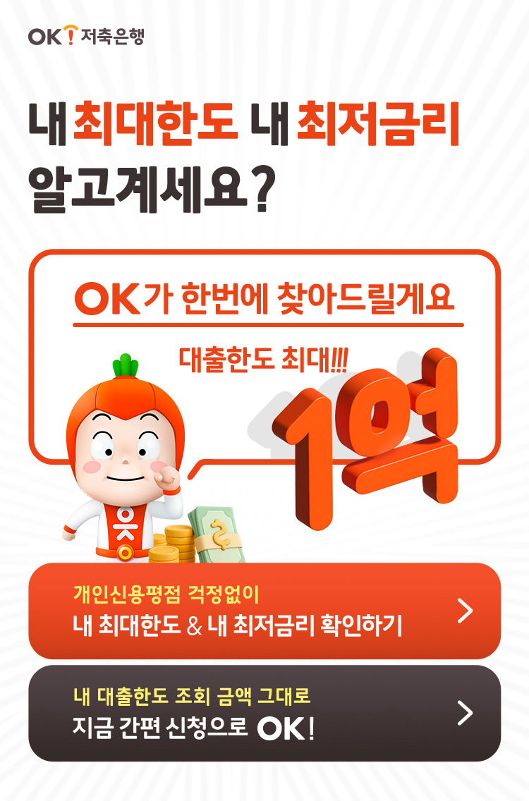 필요한 대출은 바로 OK에서!